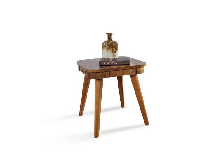 JVmoebel Beistelltisch Brauner Holztisch im modernen Wohnzimmerstil mit quadratischem Design (1-St), Made in Europa
