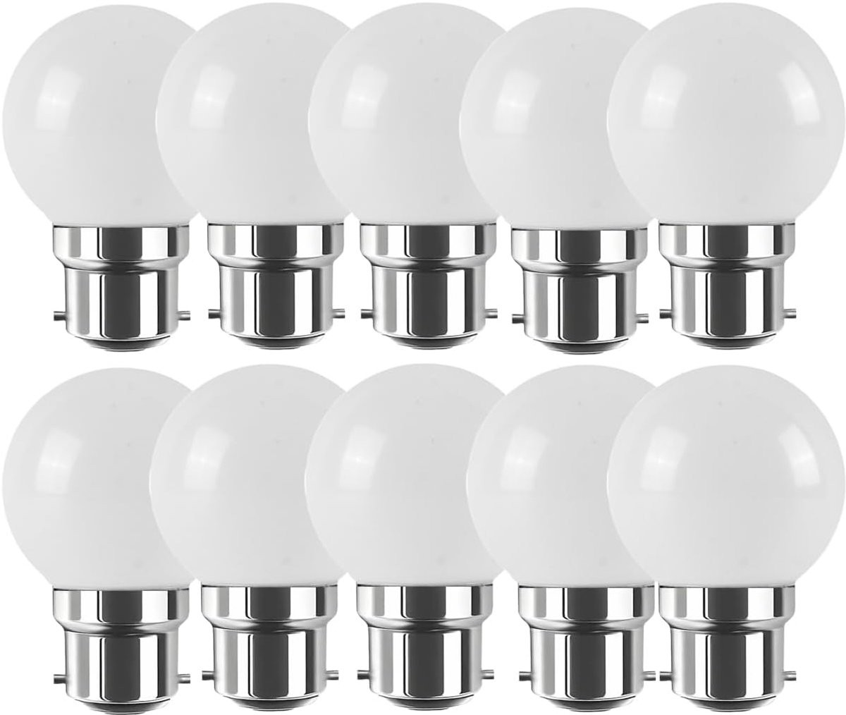 10 stuks 2W LED Gekleurde Gloeilamp met B22 Bajonetfitting voor Sfeerverlichting