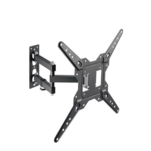 Conecto Wandhouder voor televisie, kantelbare en zwenkbare universele beugel met scharnierarm, zwart, max. VESA 400x400 mm, voor 23-55 inch schermen tot 30 kg