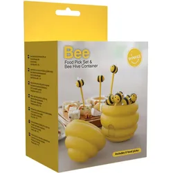Winkee Foodpicks mit Aufbewahrungsbehälter Bienen