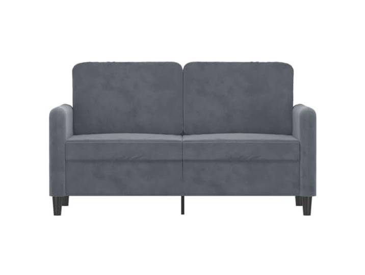 KTHLBRH 2-Sitzer-Sofa, dunkelgrau, 120 cm, Samt Robuster Metallrahmen, Schaumstoffpolsterung, modernes Design, max. Belastung 110 kg