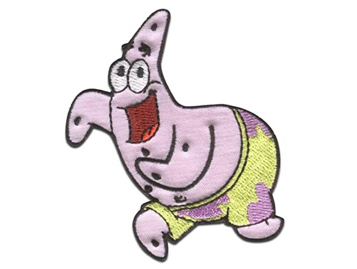 Comercial Mercera SpongeBob SquarePants Patrick geborduurd - Lapjes Appliqués overdrukplaatjes Applicaties opnaaien Lap Patches, Maat: 5 x 7,1 cm