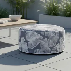 Pouf Cassy Grau ca. 53x23 cm