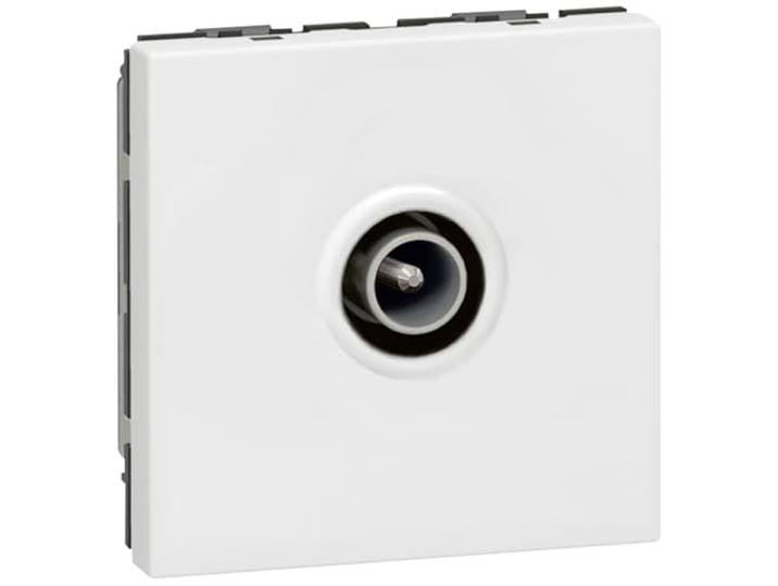 Legrand 078782 Prise télévision\, Ø 9.52mm\, mâle Mosaic\, 2 modules\, blanc