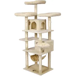 Wiltec Katzenkratzbaum (172 cm, Beige), Katzenbaum