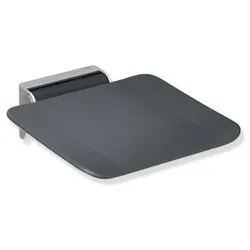 Hewi System 900 Klappsitz 900.51.200XA92 Sitzfläche anthrazit, Wandkonsole Edelstahl matt geschliffen