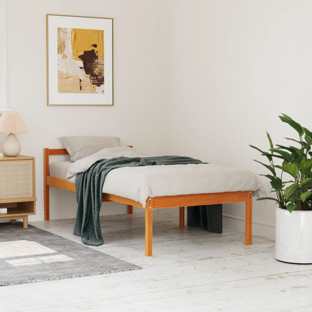 Alpen Home Bonapart Solid Wood Bed Brown;Wax brown Small Single (2'6)