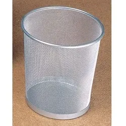 helit Papierkorb/H2518500 silber Mesh-Stahl 15 ltr