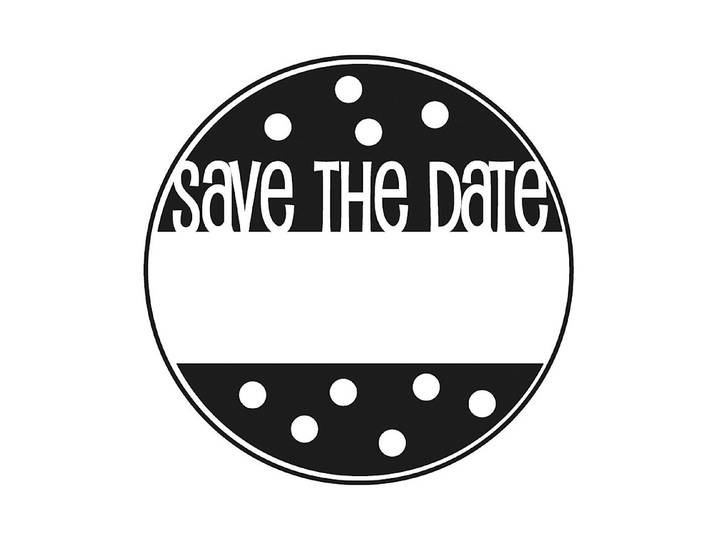 Rayher Stempel Save the Date ⌀ 3 cm