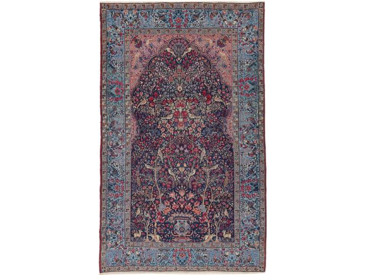 Kerman Lawar Antik Teppich 144x226 Handgeknüpft Orientteppich Perserteppich