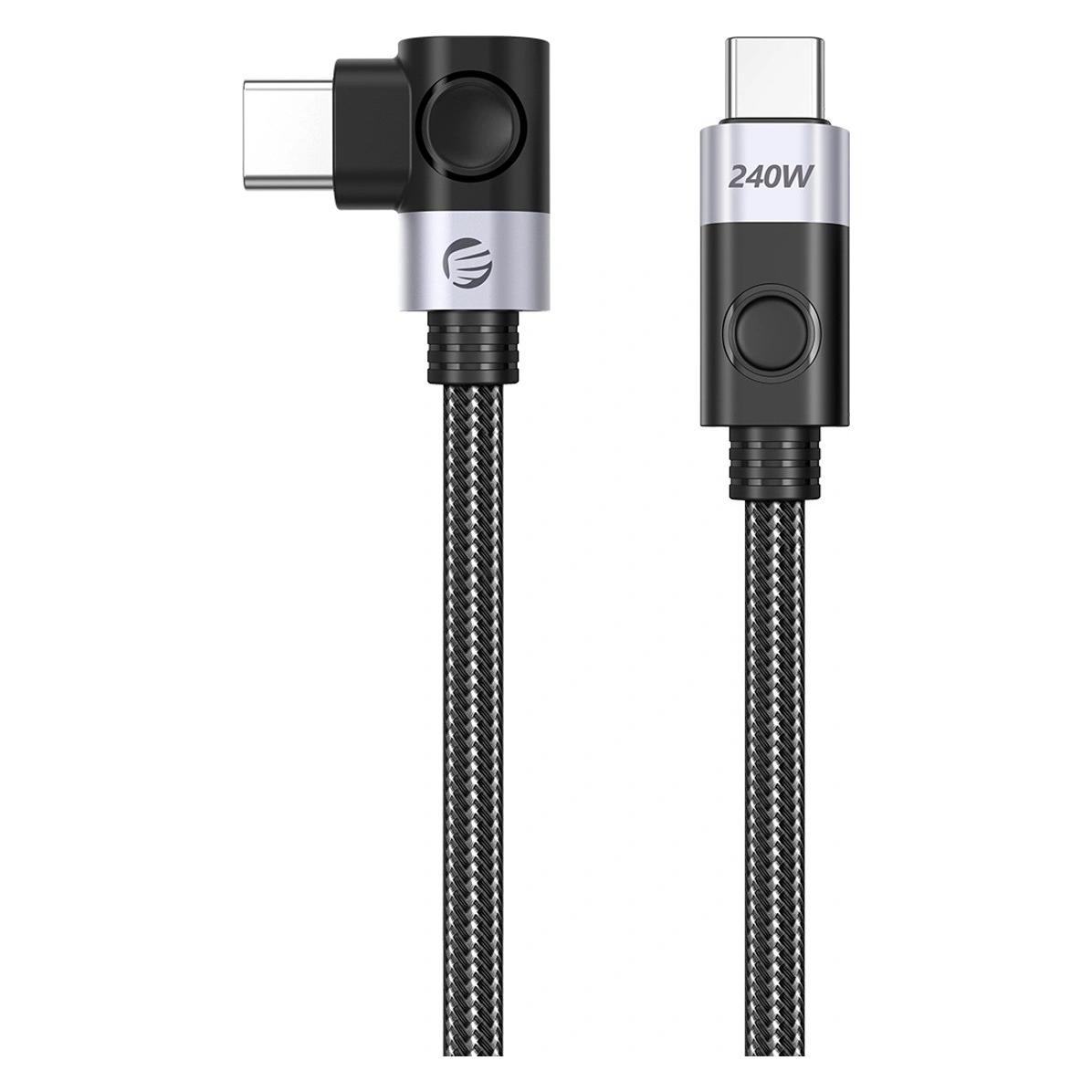 Orico Kabel USB Kabel kątowy CW240 USB-C do USB-C PD 240 W 1 m - czarny (1 m, 240 W) (ORICO-CW240-10-BK-BP)