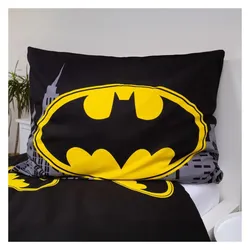 Procos, Kinderbettwäsche, Batman Das Bettlaken „Emblem“ (140 × 200 cm, 70 × (200 x 140 cm, 90 x 70 cm)
