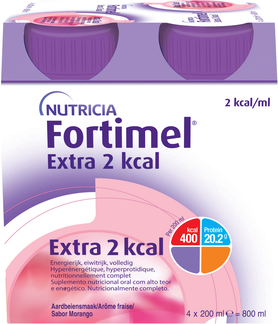 Fortimel Extra 2 Kcal Morango 4 x 200 ml