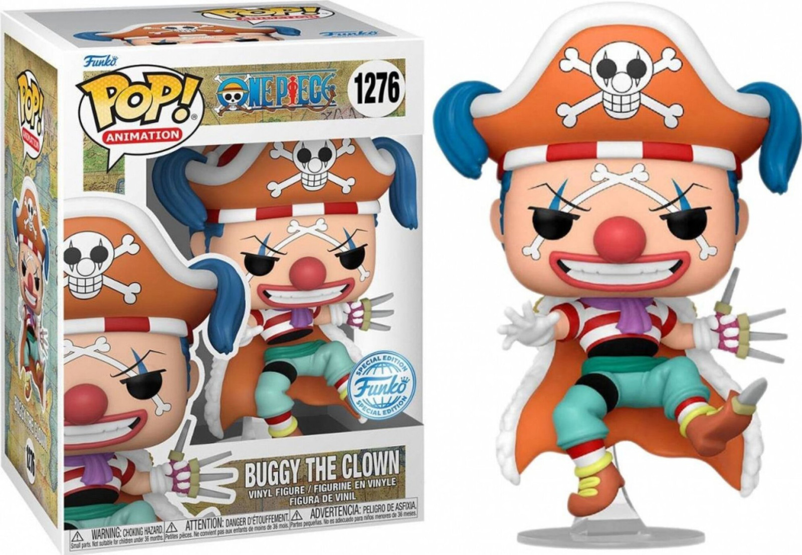 Funko ONE PIECE - POP Animatie Figuur #1276 - Buggy de Clown