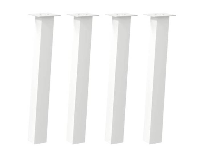 Konsolentischbeine 4 Stk. 72 cm aus pulverbeschichtetem Stahl Weiß Pulverbeschichteter Stahl, 4 Stk. im Lieferumfang, mit Gummipuffern, Schrauben M5x18 mm inklusive, für Konsolentische