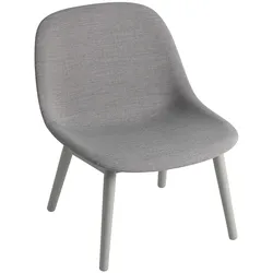 Muuto Fiber Lounge Chair, wood base, remix 133 / grau