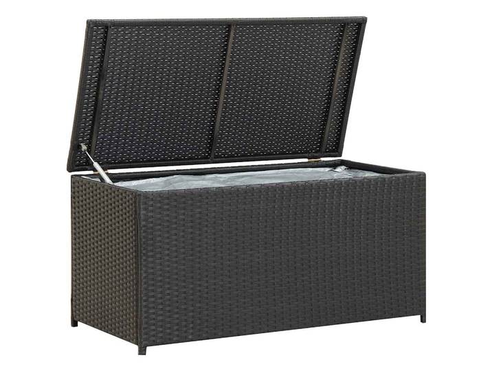 Boîte de rangement de jardin en résine tressée 100x50x50cm noire, boîte de rangement pour outils, rangement robuste et durable, couleurs disponibles
