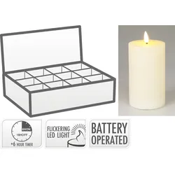 Kerze LED IVORY (DH 7,50x12,50 cm) - DH 7,50x12,50 cm