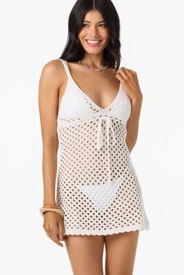 O'Neill s Zooey Cover-Up Dress in White, Size Small