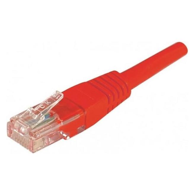 Exertis Connect Patchkabel U/UTP, ungeschirmt, CAT.5e, rot, 5,0m Patchkabel mit besonders schmalem Knickschutz (U/UTP, CAT5e, 5 m) (853946)