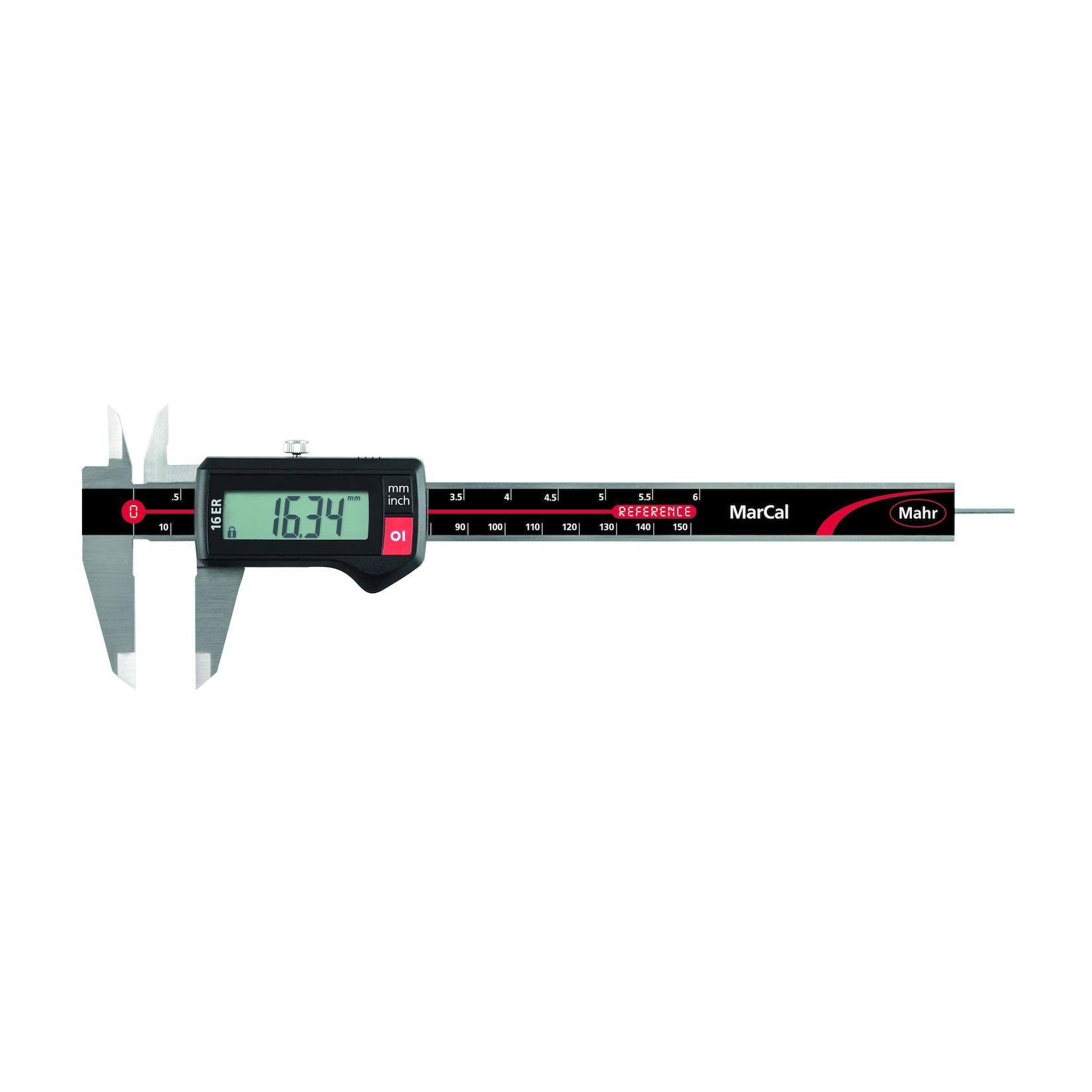 Mahr MarCal 16 ER digitaler Messschieber Messbereich 0-150 mm, rundes Tiefenmaß