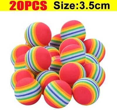 Uplifted Finds Interactive Bite Resistant EVA Rainbow Toy Balls 20 Pcs