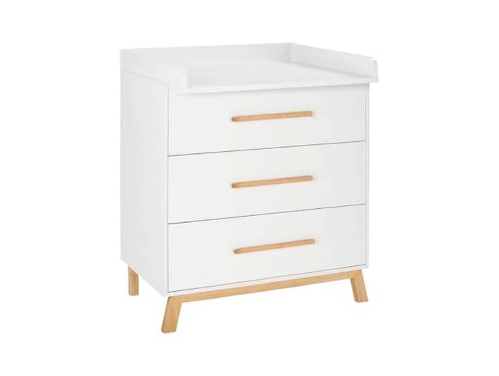 Schardt - Wickelkommode Venice - Kommode mit abnehmbaren Wickelaufsatz - massives Buchenholz - 3 Schubläden mit Selbsteinzug - angenehme Wickelhöhe von 94cm