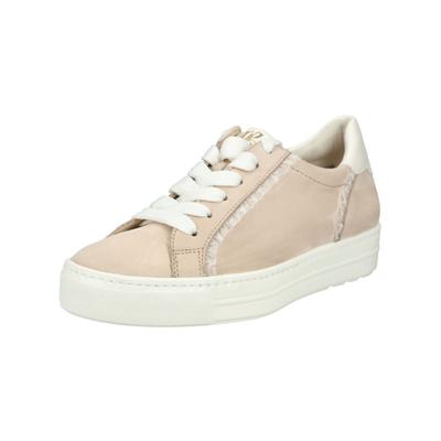 Plateausneaker PAUL GREEN "Paul Green Sneaker Nubukleder", Damen, Gr. 42, beige, Nubukleder, Schuhe Plateausneaker