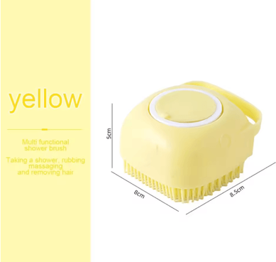 Inspire Picks SoftSpa Silicone Pet Bath Brush For Dogs & Cats yellow 2pcs