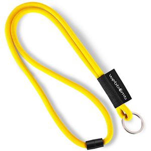 Webbomb Schlüsselband Tubular, gelb, Textil, Schlüsselring, 47cm, Sicherheitsverschluss