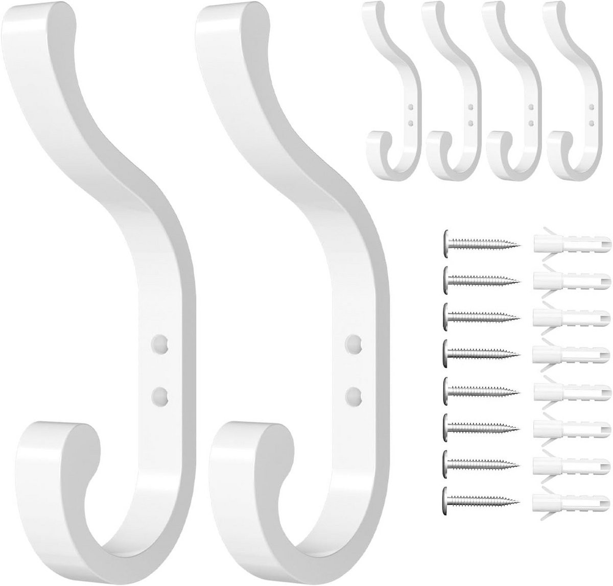 Robuuste metalen wandhaken voor zware kleding met muurbevestiging