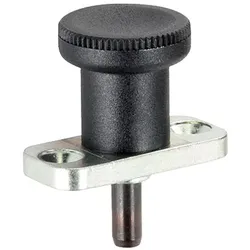 Rastbolzen, mit Anschraubflansch/ohne Arretierung | d1=6 mm / l2=6 mm / Stahl | 22120.0926