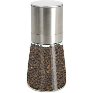 Böttcher-AG Gewürzmühle Premium, Höhe 13 cm, Edelstahl, silber, Keramikmahlwerk, Salz- und Pfeffermühle