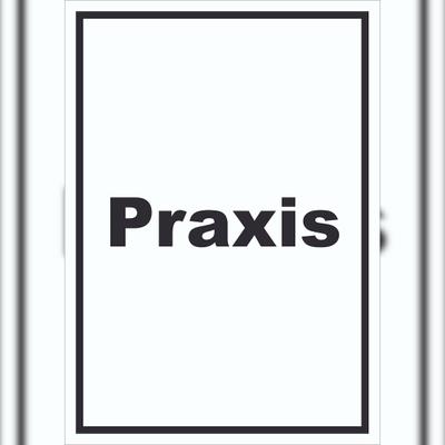 HB-Druck Praxis Schild mit Text Arzt Gesundheit hochkant A4 Rückseite selbstklebend