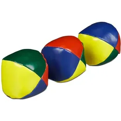 Relaxdays Jonglierbälle 3er Set Blau,Gelb,Rot