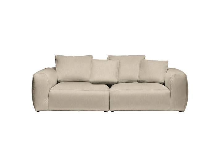 Carryhome Bigsofa, Taupe, Kunststoff, Füllung: Silikon, 260x70x122 cm, Made in EU, Stoffauswahl, Rücken echt, Wohnzimmer, Sofas & Couches, Bigsofa