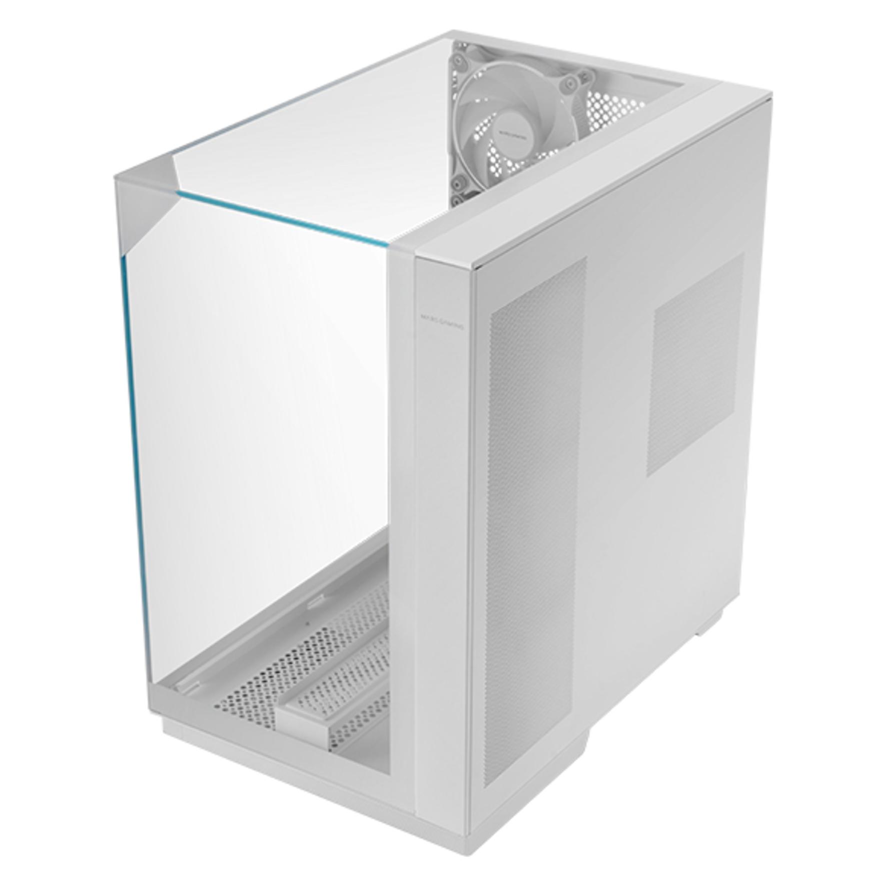Mars Gaming Boitier Moyen Tour Atx Mc-3gf RGB Avec Panneaux Vitrés (Blanc) (ATX, mATX, Mini-ITX) (MC3GFW)