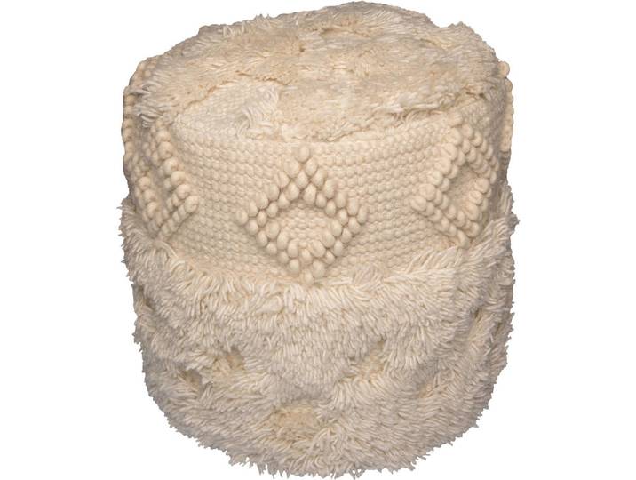 Kayoom Pouf, Naturfarben, Textil, Füllung: EPS Mikroperlen, Poufs