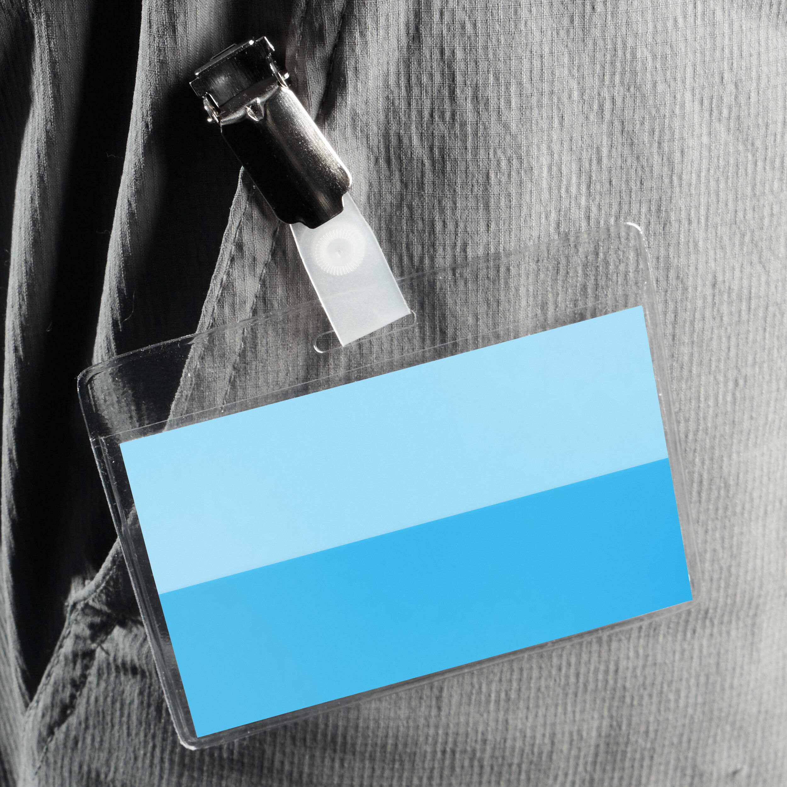 SPRINTIS 100 Unités - Porte-badges pour cartes bancaires, format paysage, avec attache pour bretelles, PVC souple, transparent