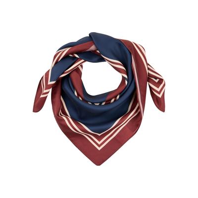 Nickituch LAURA SCOTT, Damen, bunt (marine, bordeaux), Satin, Polyester, bedruckt, gemustert, gestreift, Modetücher, aus Satin, gemustert mit Streifen, für Casualmode und Streetwear