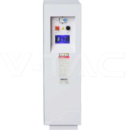 V-Tac Vt-10240w Batteria Di Accumulo Lifepo4 10.24kwh 51.2v 200ah Wifi Cei 0-21 Bianca