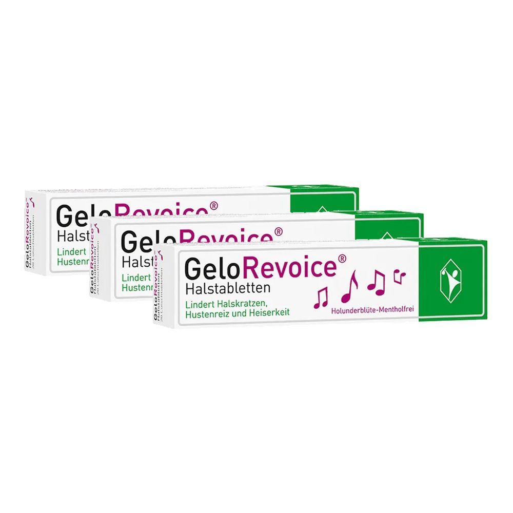 Gelorevoice Halstabletten Holunderbl.-Mentholfrei 3er-Pack 3x20 St Lutschtabletten
