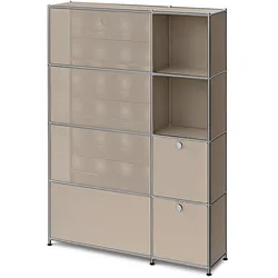 Tchibo - Garderobe Metall »Cn3 Slim Line« mit 2 Klappenfächern - 116x30,5x158cm - taupe -
