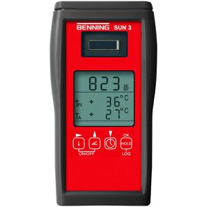 Benning Messadapter 11001143, Einstrahlungsmessgerät SUN 3, VDE 0126-23, Photovoltaik, für Installationstester