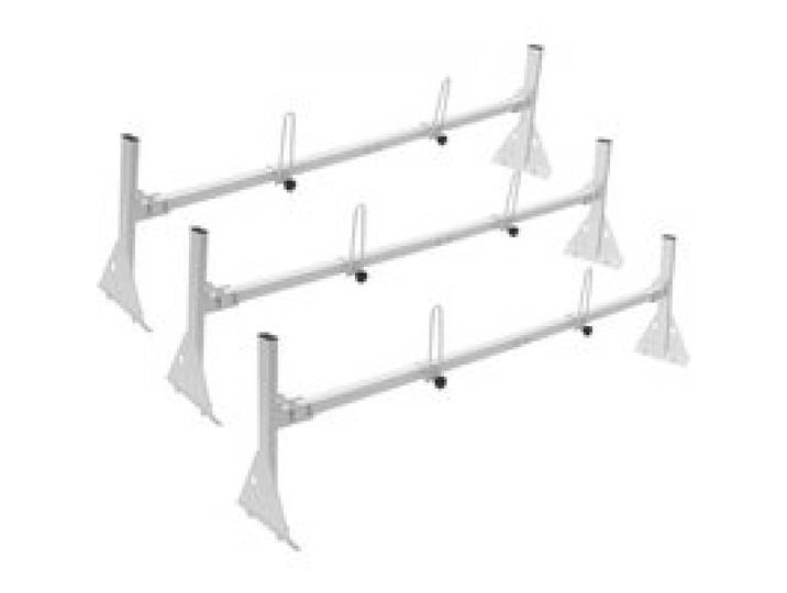VEVOR Porte-Échelles de Toit pour Fourgonnette, Porte-Bagages en Acier Allié à 3 Barres avec Butées d'Échelle, Capacité de 340,2 kg, Barres de Toit Réglables pour Fourgonnettes Pleine Grandeur, Voyage