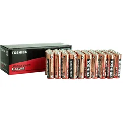 40 x alkaline Batterien AA LR6 1,5V R6 TOSHIBA T00159941