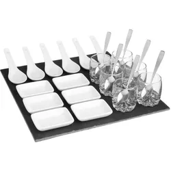 Secret de Gourmet, Serviergeschirr, - Tafelen - Hapjes - 25 Delige - Aperitief set - Gourmet - service