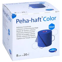 Peha-haft Color Fixierbinde latexfrei 8 cmx20 m blau B2B Medical
