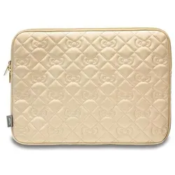 Hello Kitty Sleeve HKCSZPEKHBPD 14" złoty/gold Zip PU Quilted Bows (14", Apple), Notebooktasche, Gold