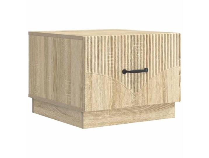 KMVXCVNM Couchtisch Sonoma-Eiche 49x50x37cm Holzwerkstoff mit Schublade Kompakter Beistelltisch für Lounge und Gästezimmer, bietet geordneten Stauraum und trägt zuverlässig bis zu 60 kg.